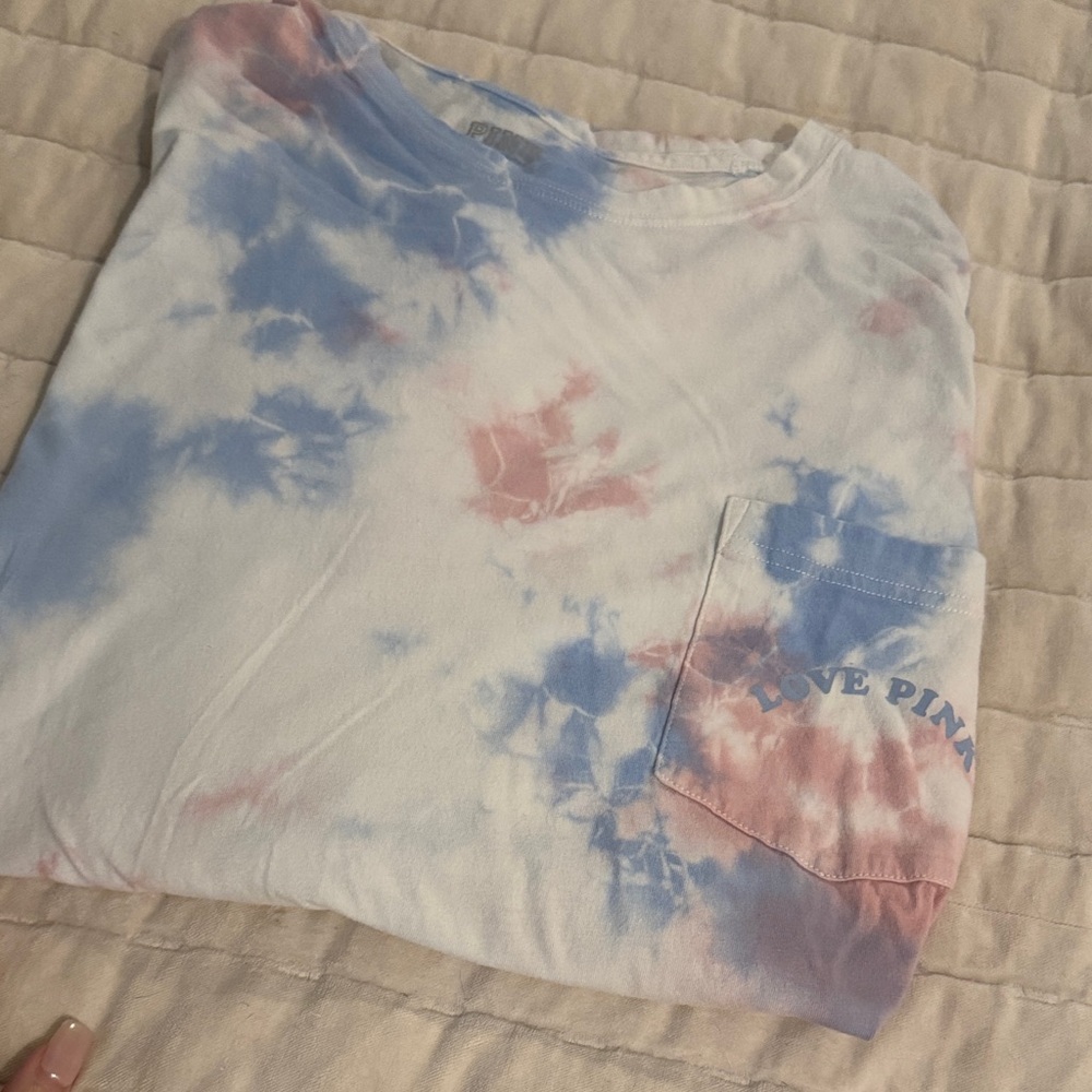 VS PINK Tie-Dye T-Shirt with Pocket